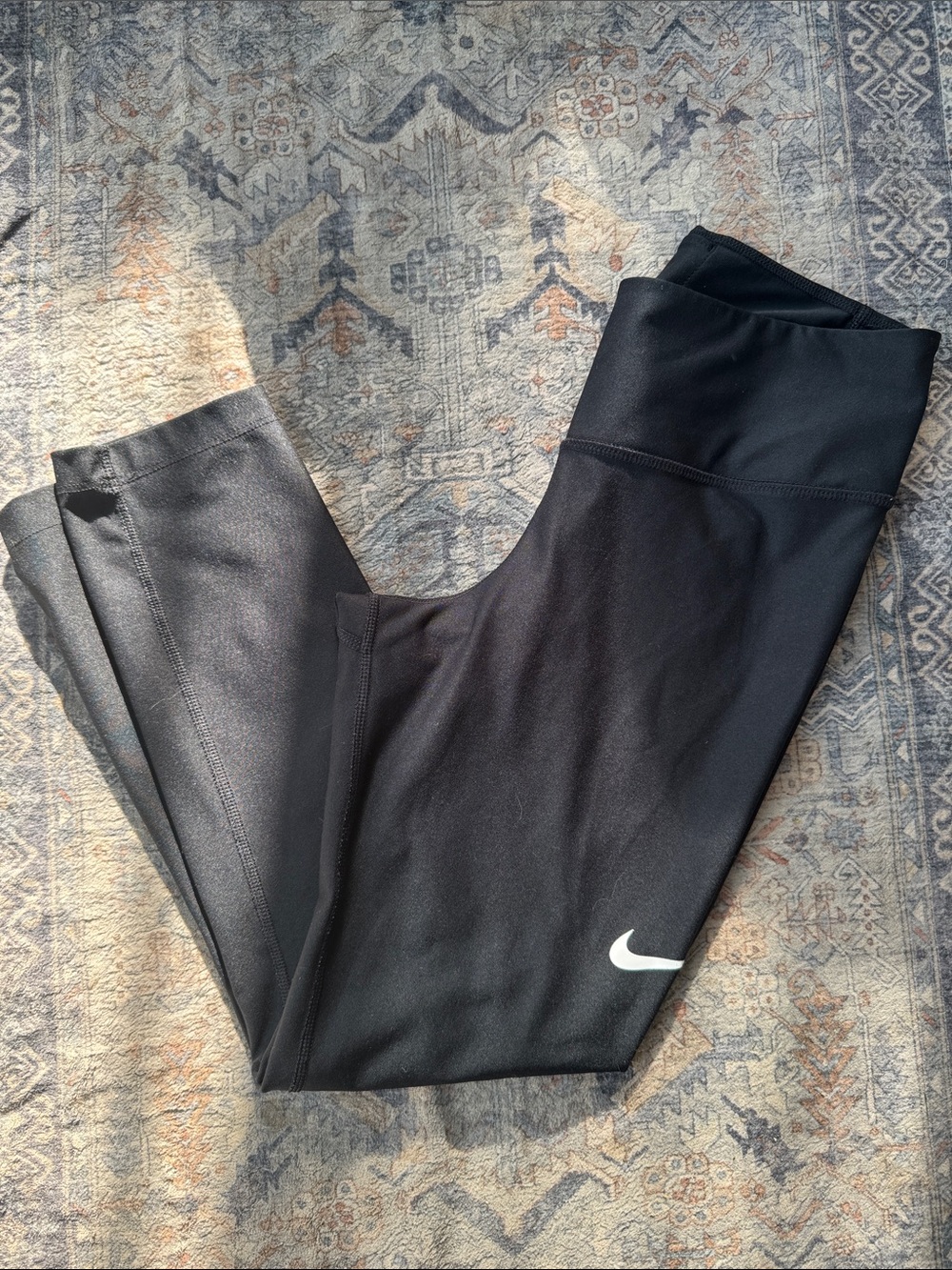 Nike Black Leggings with White Swoosh